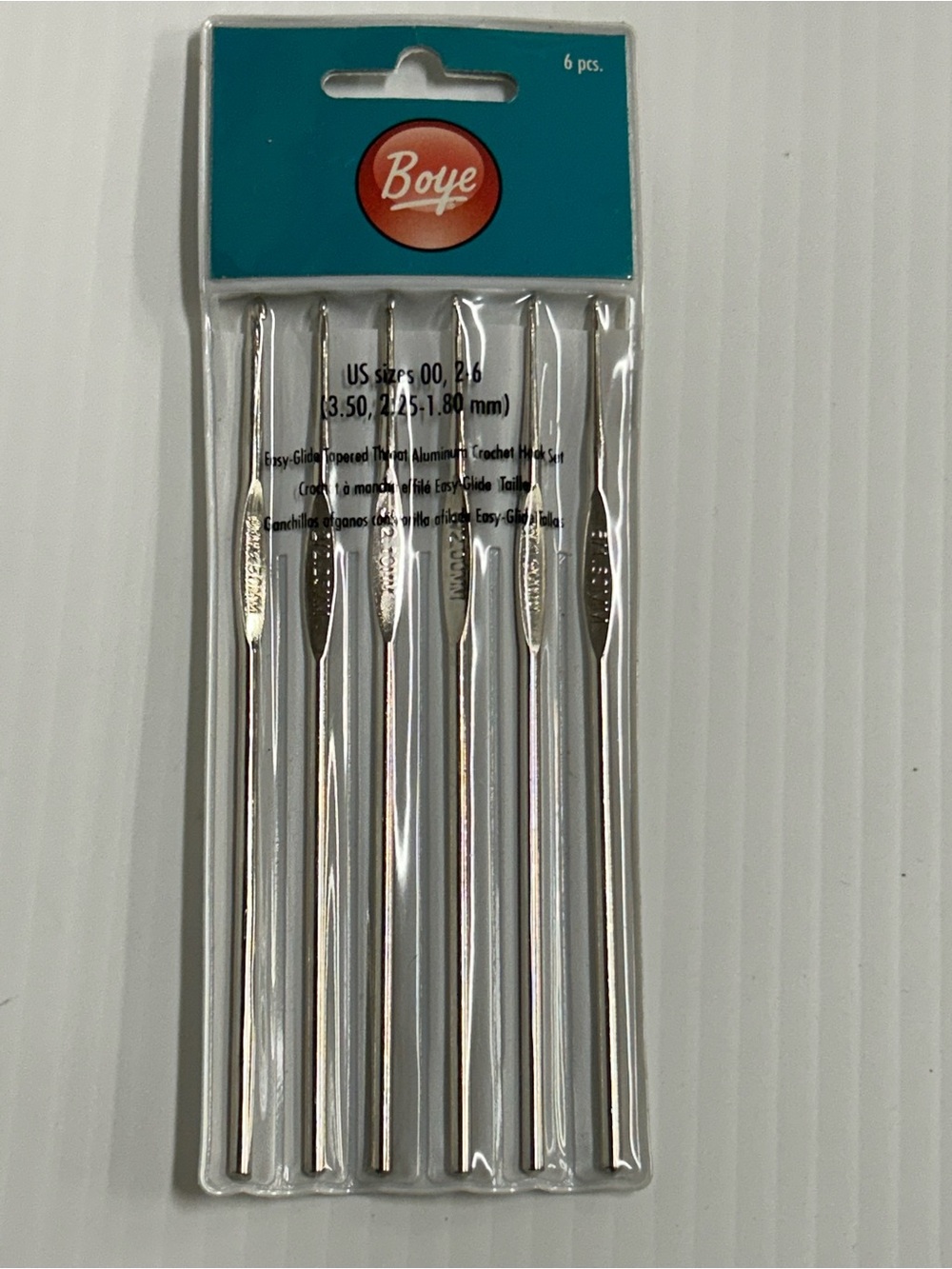 Boye Tapered Throat Aluminum Crochet Hook Set - Crochet Hook Set